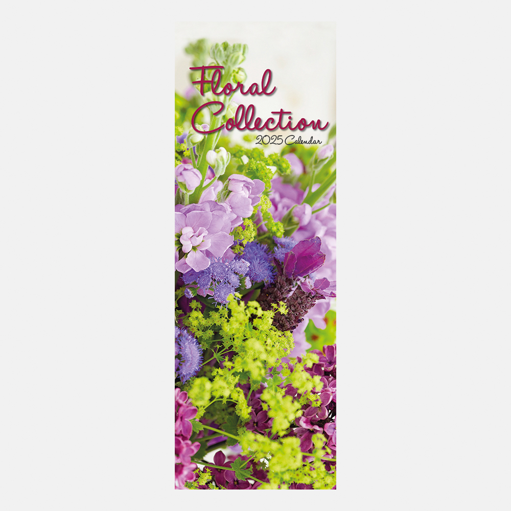 2025 Slimline Calendar Floral Collection Wholesale Stationery