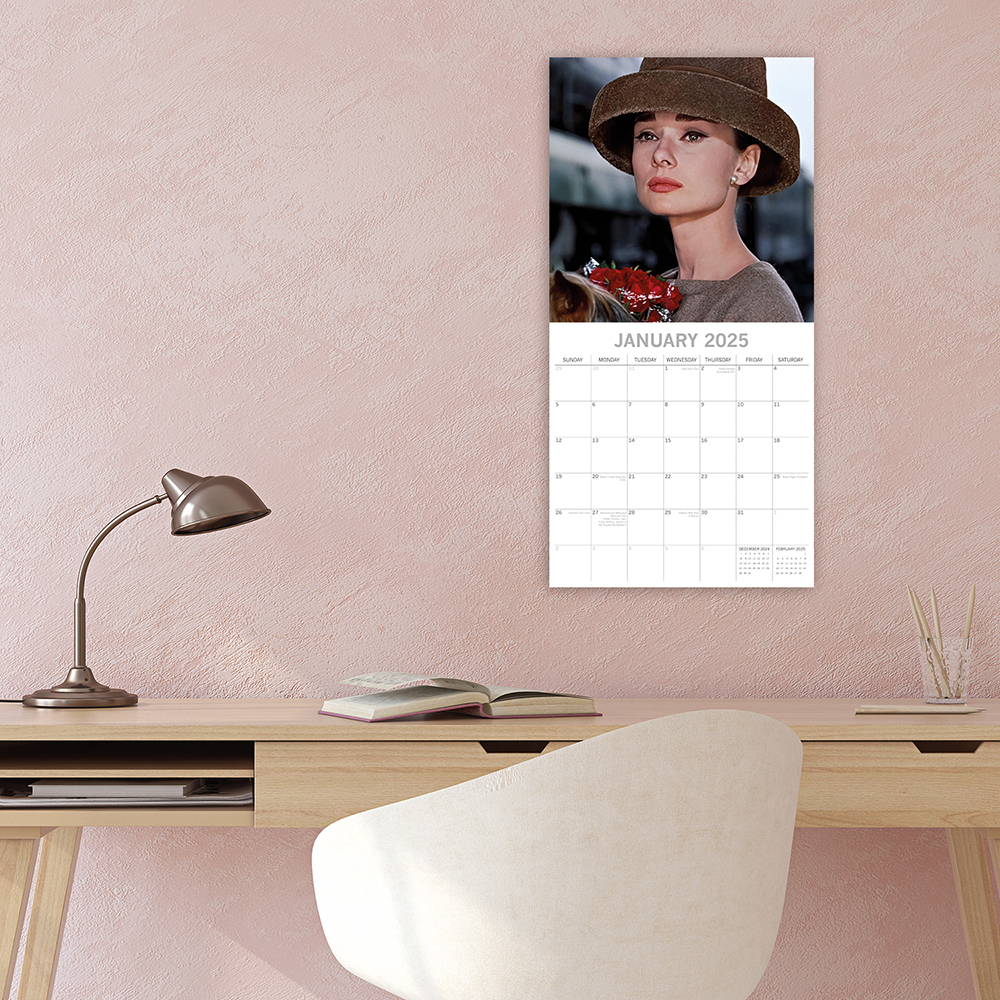 2025 Square Wall Calendar Audrey Hepburn Wholesale Stationery