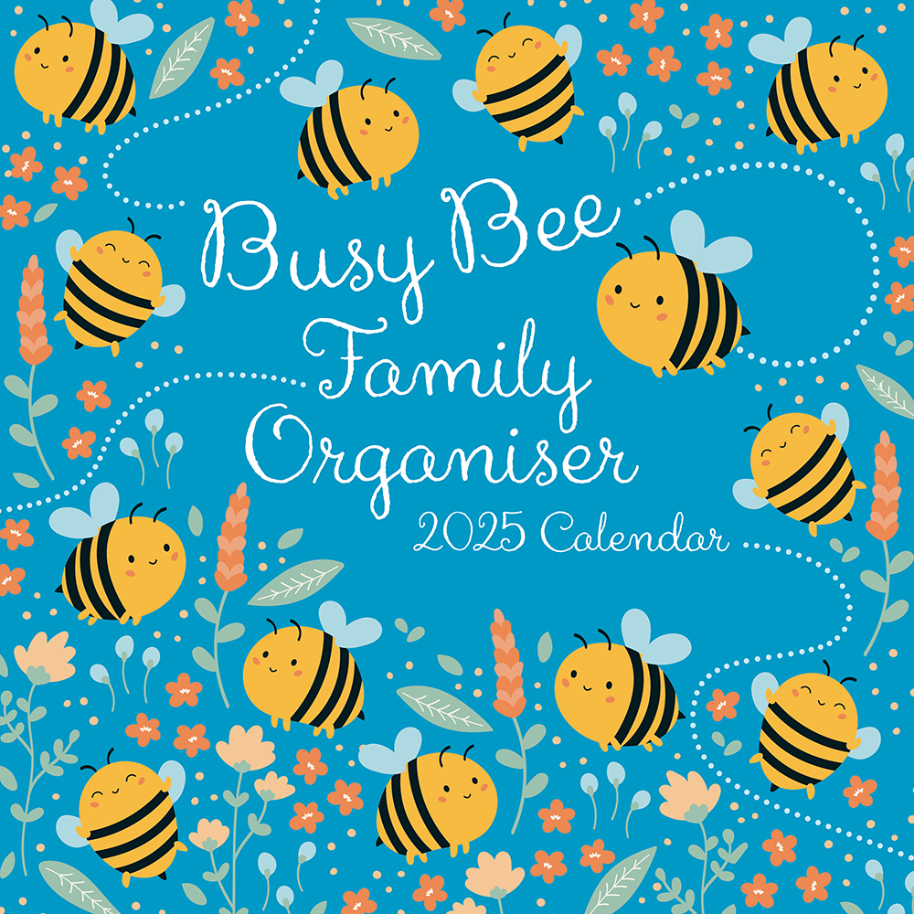 2025 Square Wall Calendar Busy Bee Family Organiser Wholesale