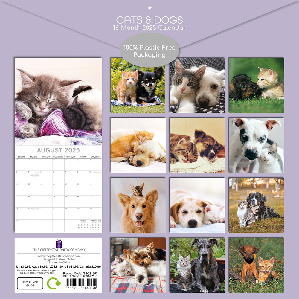 Free Wall Calendar 2025 Cats And Dogs 