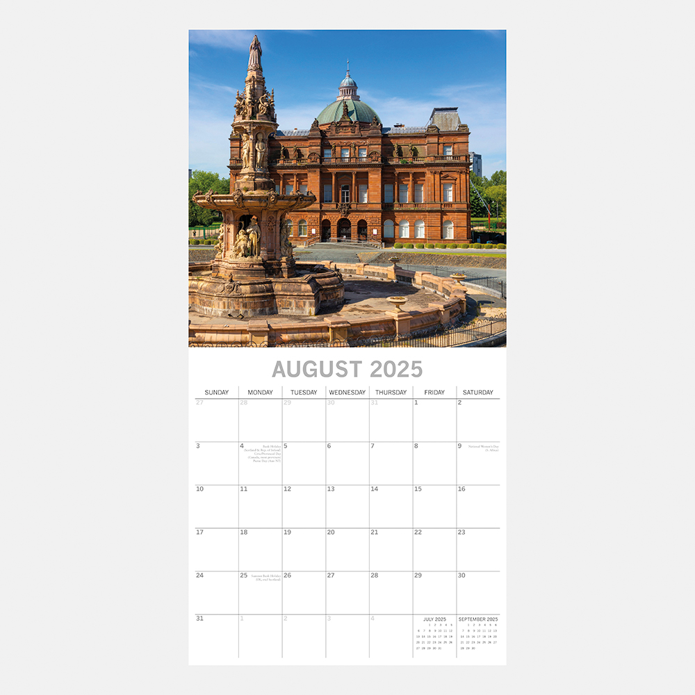 2025 Square Wall Calendar Glasgow Wholesale Stationery