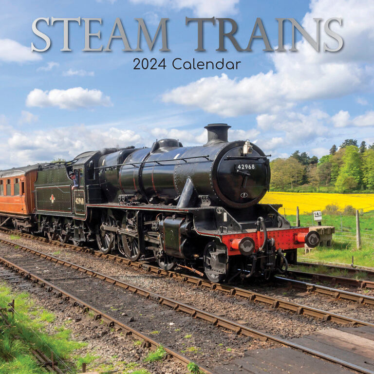2024 Square Wall Calendar Steam Trains The Gifted Stationery Company
