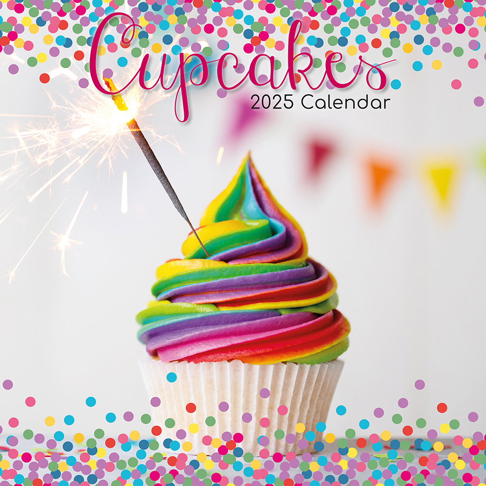 2025 Square Wall Calendar Cupcakes Wholesale Stationery