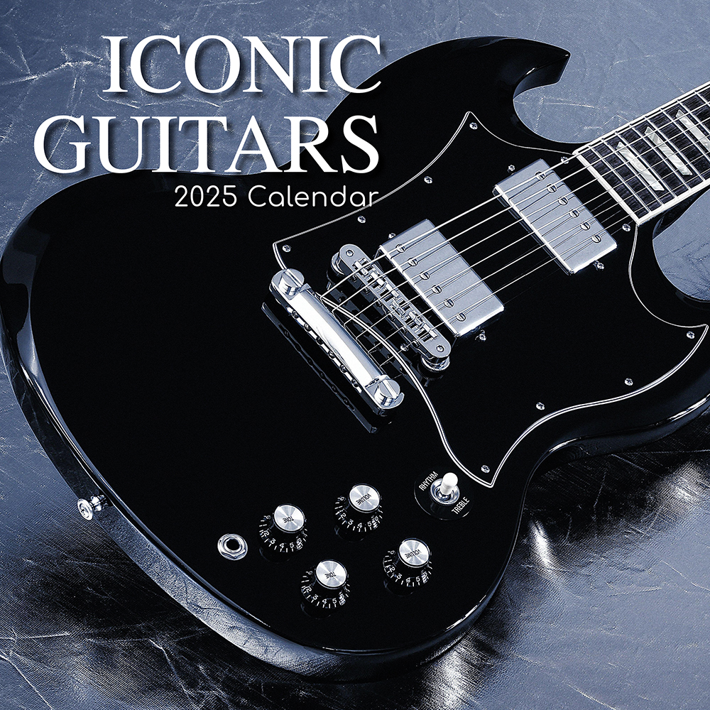 2025 Square Wall Calendar Iconic Guitars Wholesale Stationery