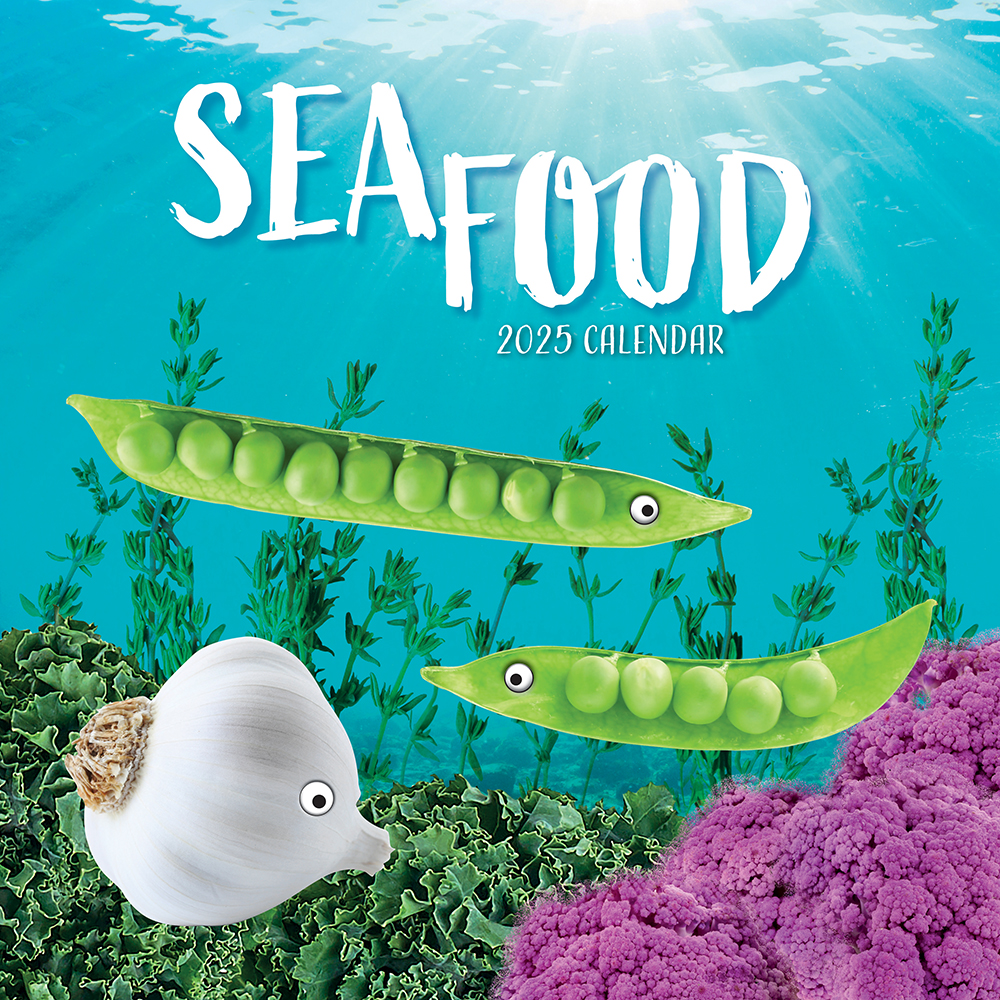 2025 Square Wall Calendar Sea Food Wholesale Stationery