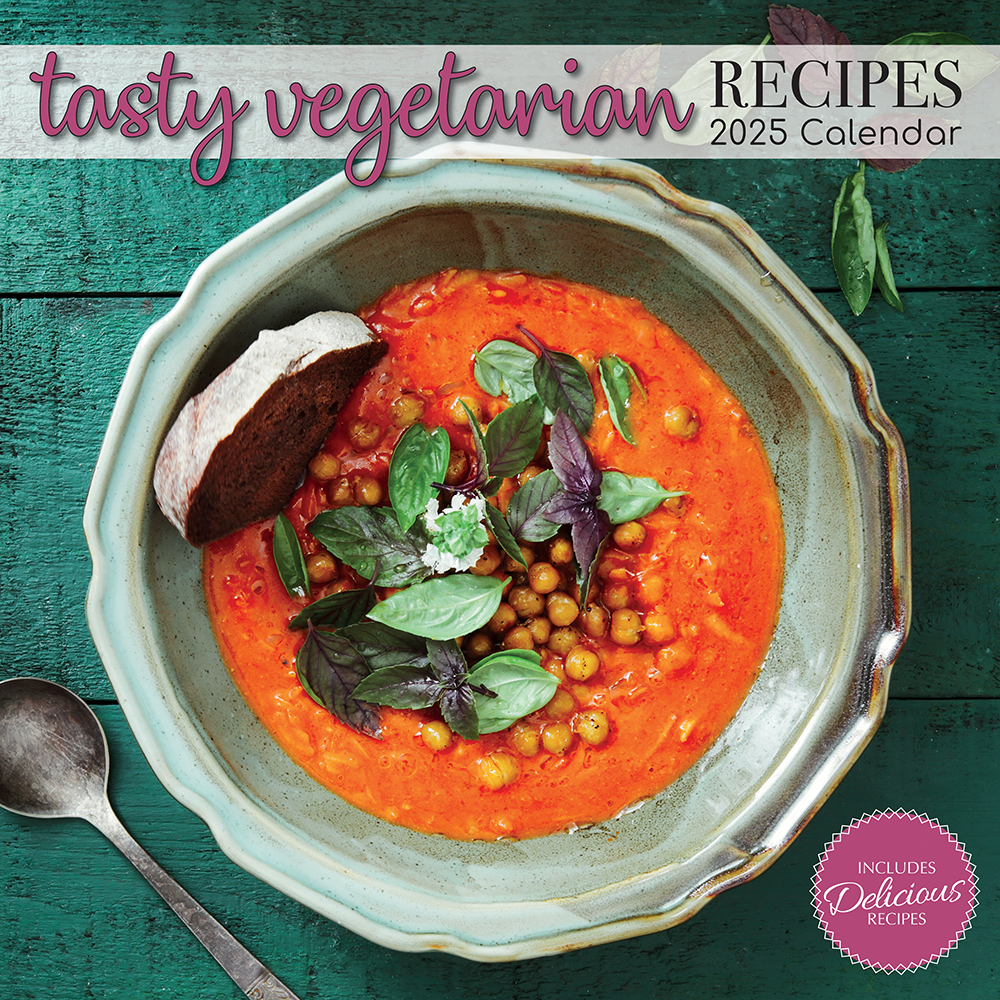 2025 Square Wall Calendar Tasty Vegetarian Recipes Wholesale Stationery