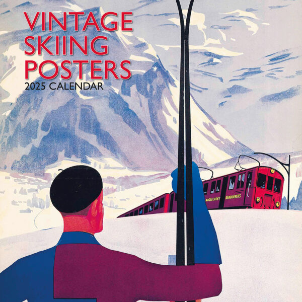 2025 Square Wall Calendar Vintage Skiing Posters Wholesale Stationery