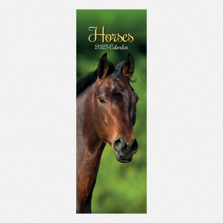 2025 Slimline Calendar Horses Wholesale Stationery