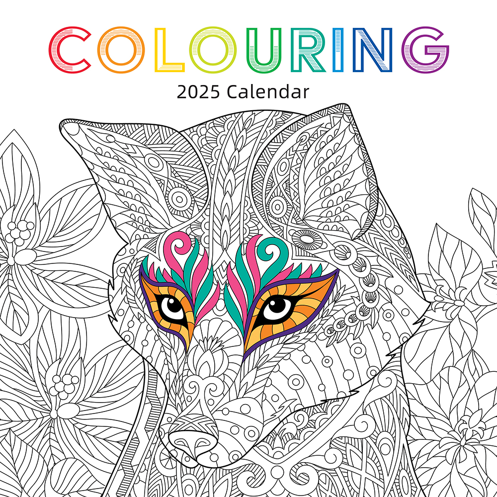 2025 Square Wall Calendar Colouring Wholesale Stationery