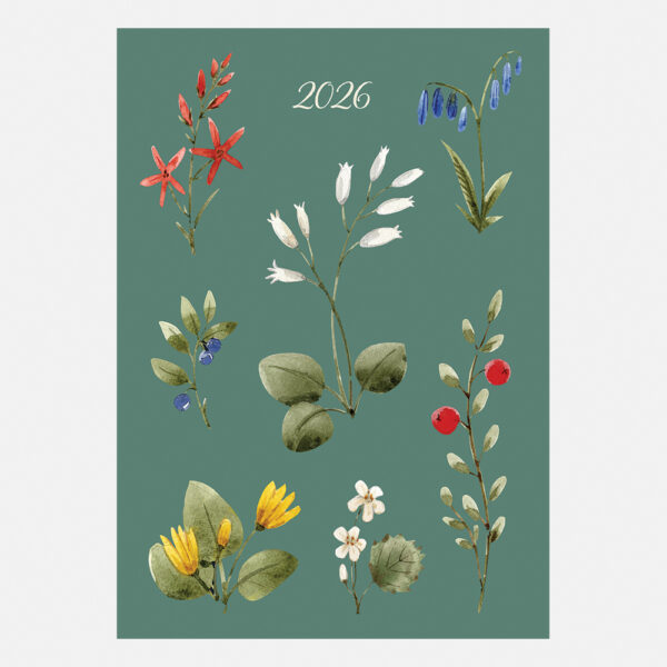 2026 A5 Padded Diary - Botanics