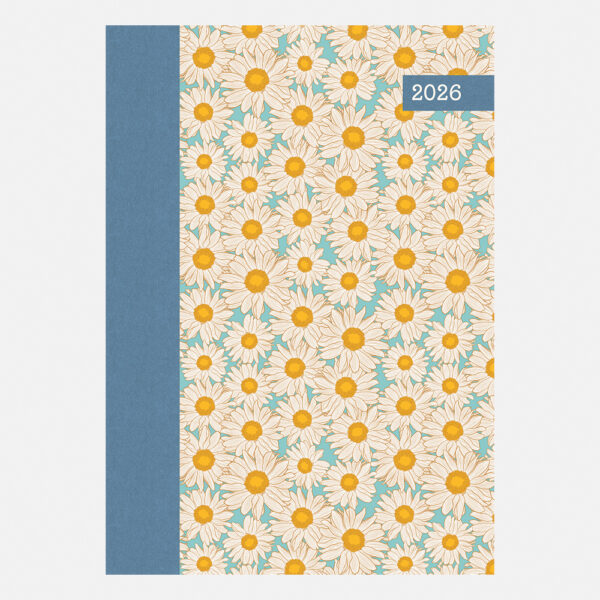 2026 A5 Padded Diary - Hazy Daisies